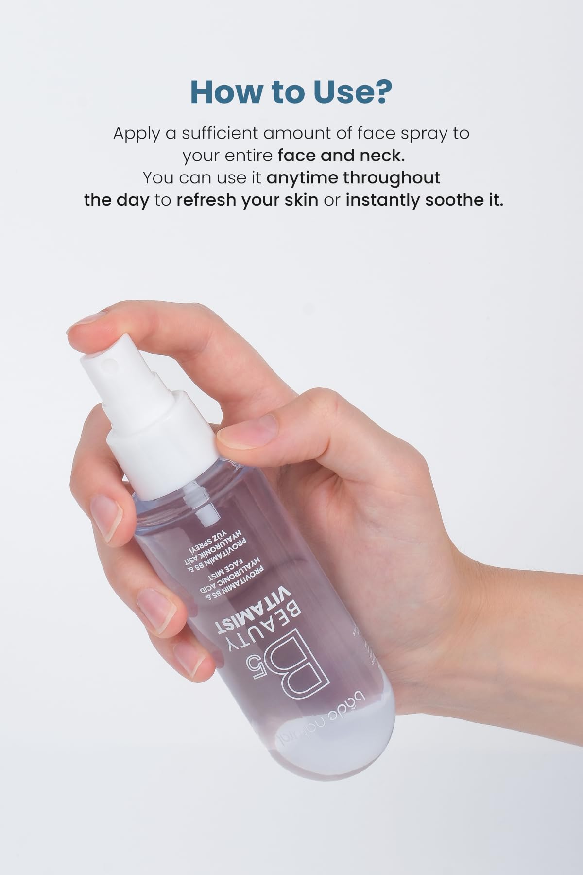 Bade Natural Vitamin Mist with ProVitamin B5 Hyaluronic Acid - Bade Natural Official Imagery - 6