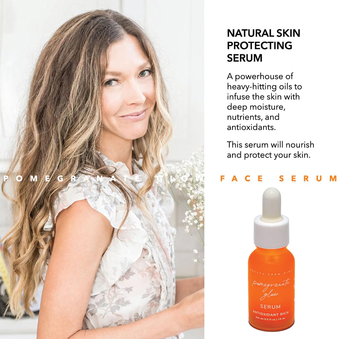 Pretty Farm Girl Pomegranate Glow Natural Face Serum – With - Pretty farm girl