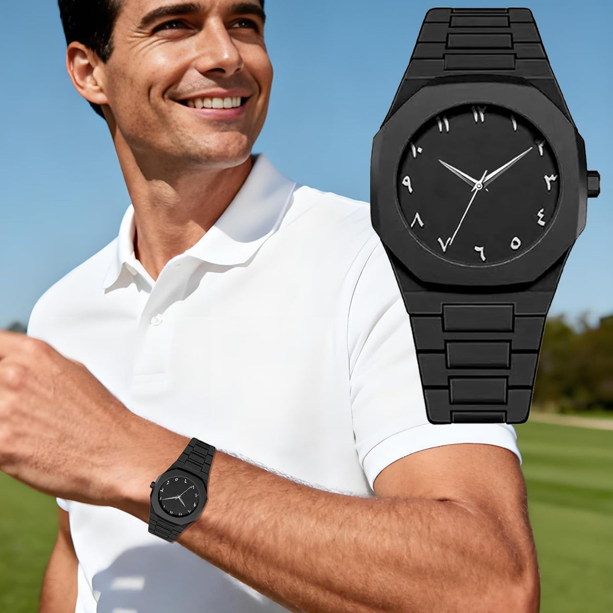 3 Pack Watches for Men Quartz Black Sports Minimalist Ultra - dayutech Official Imagery - 4