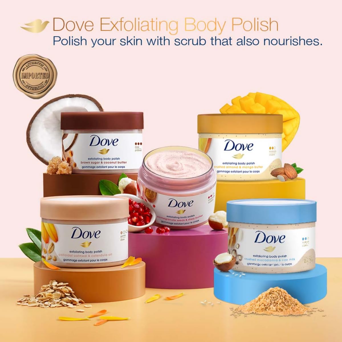 Elefair Tech Dove Scrub Pomegranate & Shea Butter For Silky, Soft Skin Body - Elefair Tech Official Product View 10