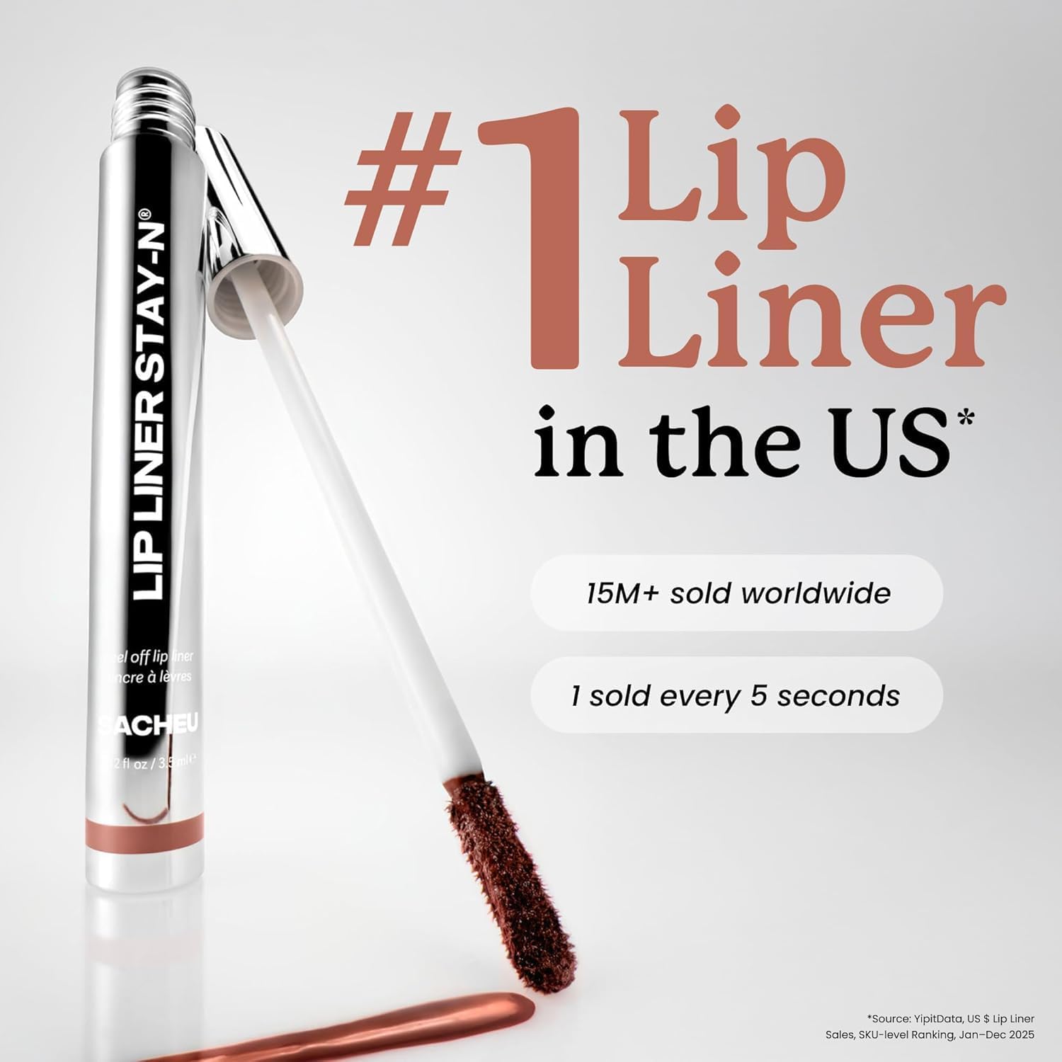 Sacheu Lip Liner STAY-N Peel Off Lip Stain, Longwear, p-INKED - View 3