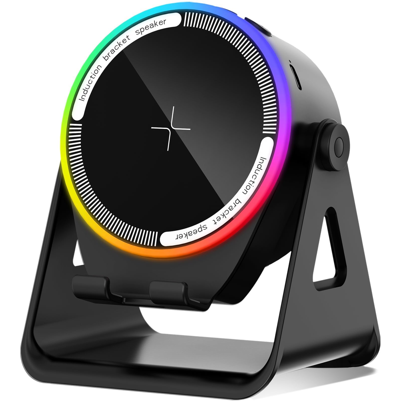 FBW RGB Lighting Bluetooth Desktop Phone Mount, Wireless Induction Spe - View 1
