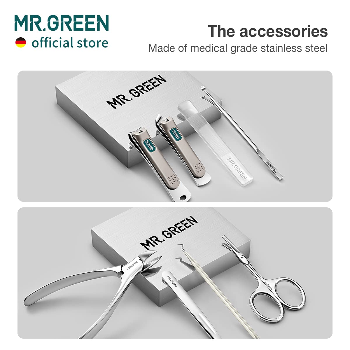 MR GREEN Manicure Sets Pedicure Kits Stainless Steel Nail - MR.GREEN Official Imagery - 4