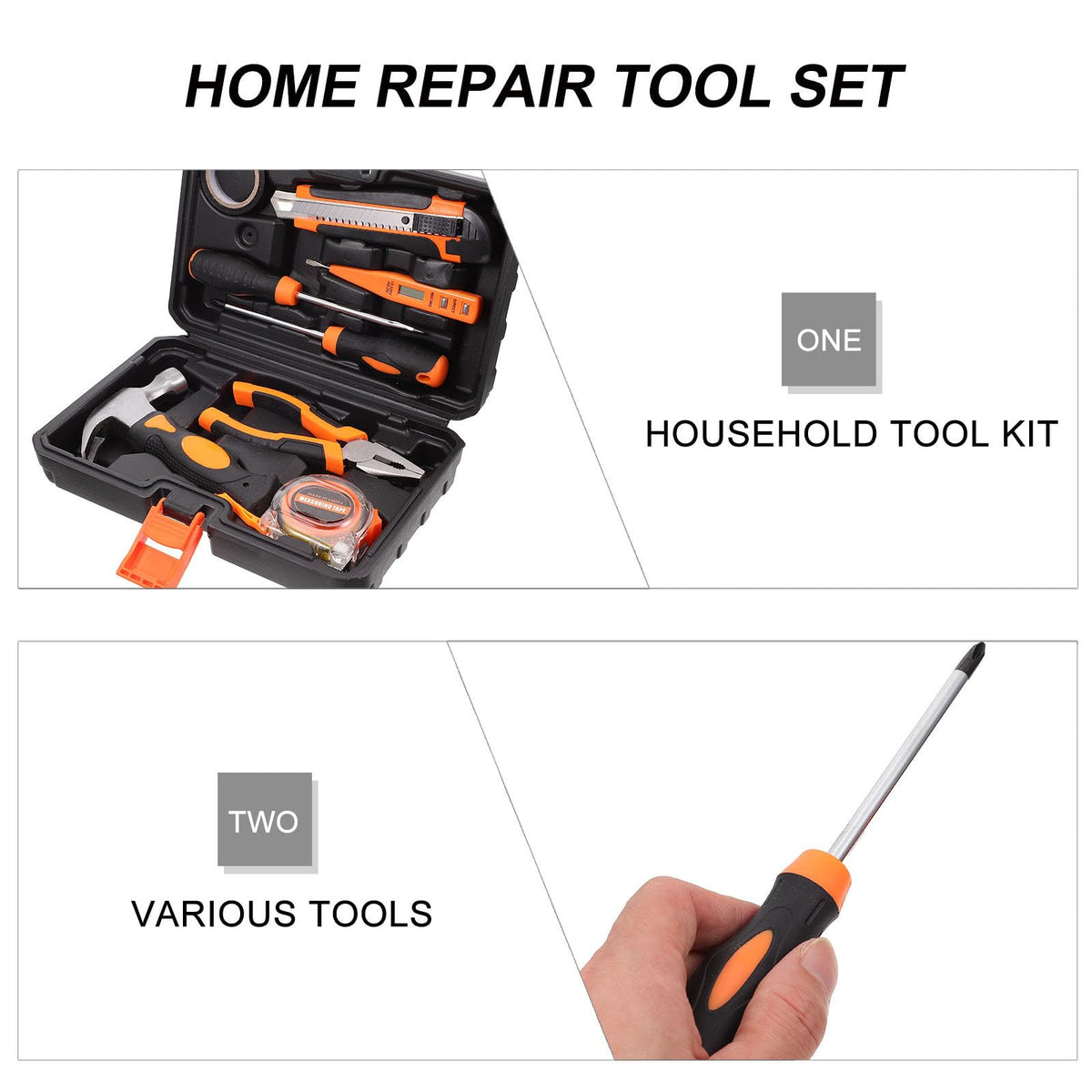 8pcs Portable Hand Tool Combination Kit for Home DIY Repairs - SHOWERORO Official Imagery - 7