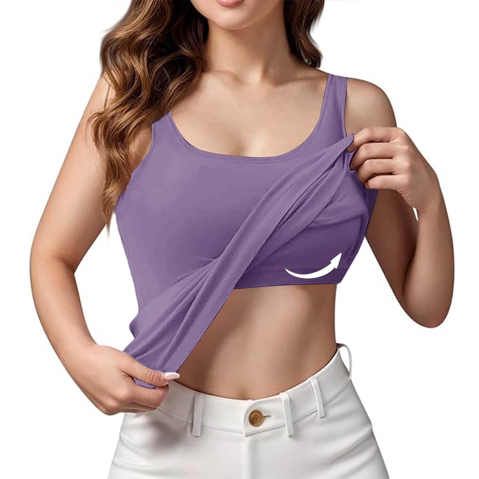 Nantdog Tank Tops with Built in Bras for Women Sports Cute Cami Workou - View 1