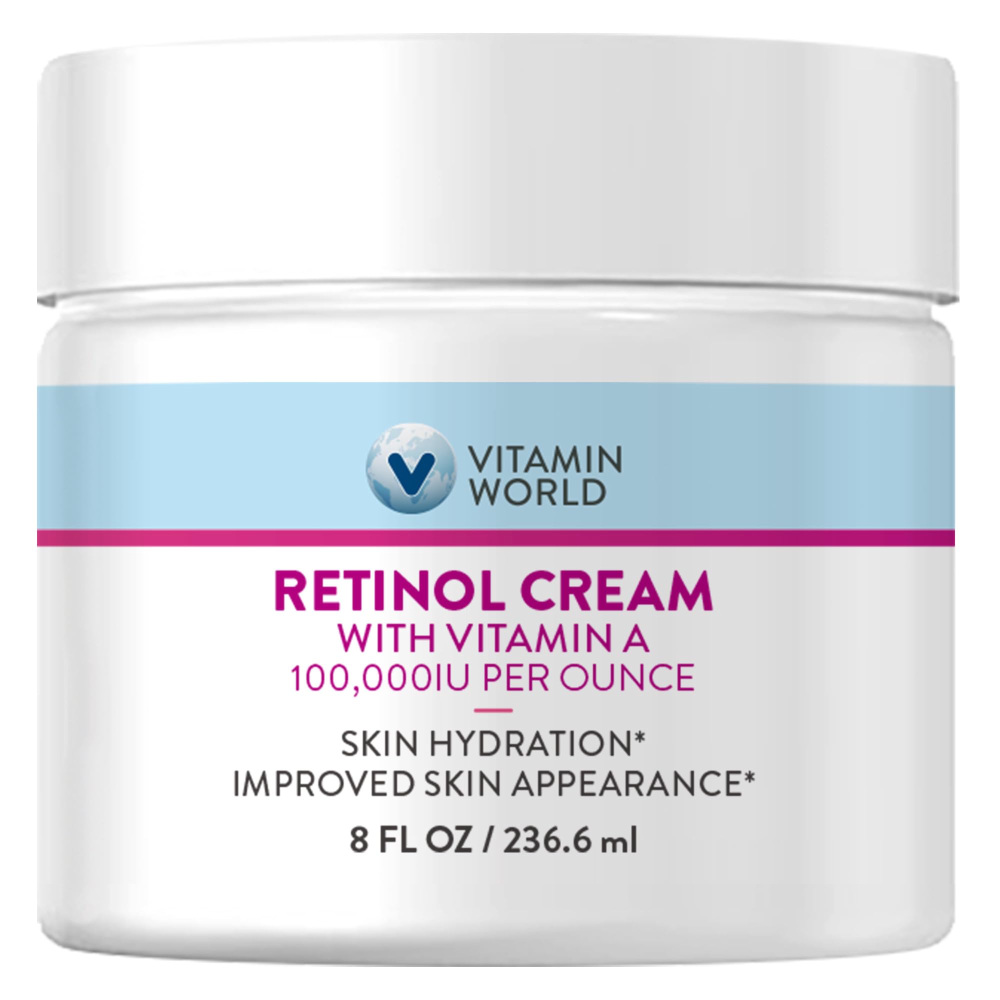 Vitamin World Retinol Cream with Vitamin A 100,000IU, Face Moisturizer 8 OZ - Vitamin World Official Product View 2