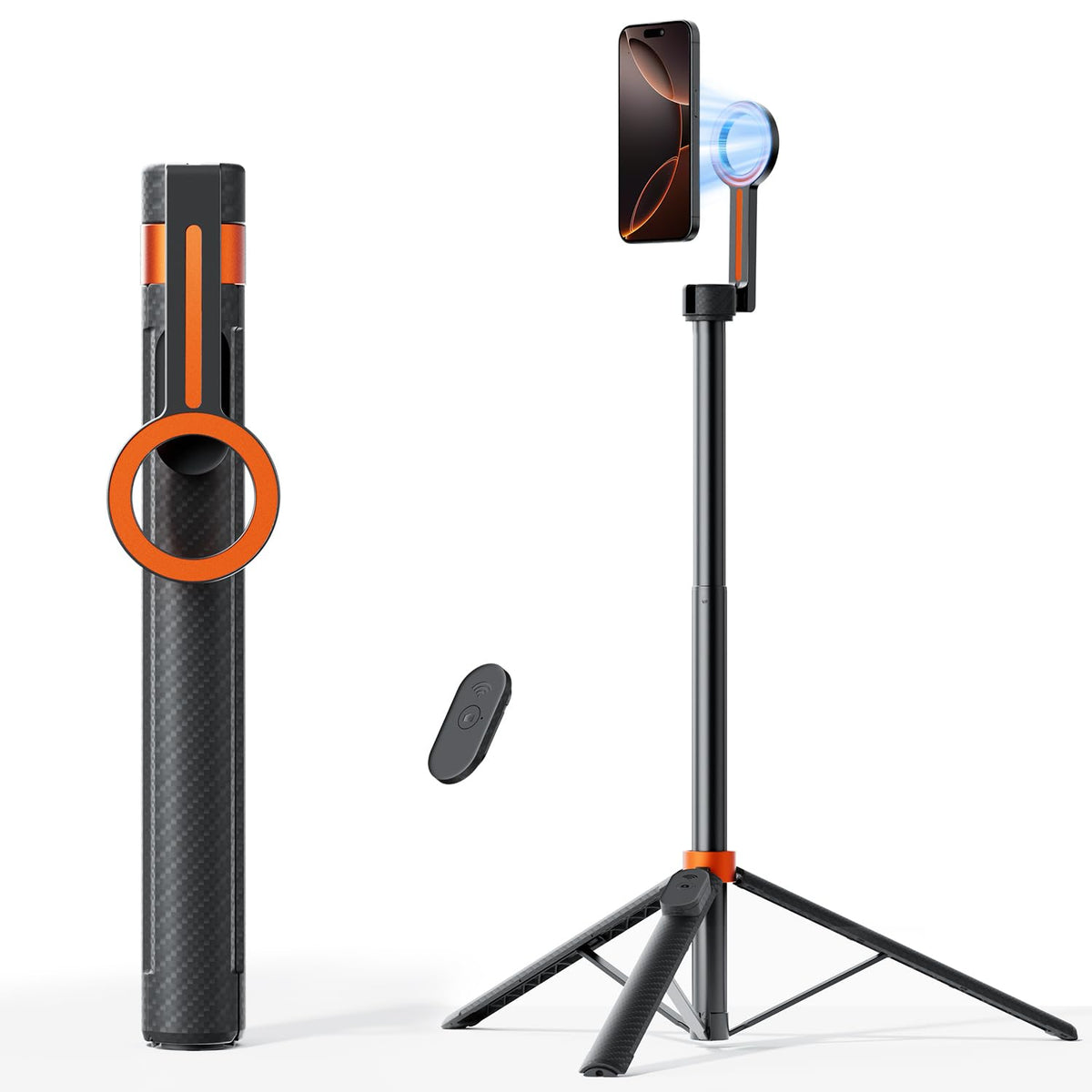 TODI 65 Magnetic Tripod for iPhone with Remote Selfie Stick - TODI Official Imagery - 1