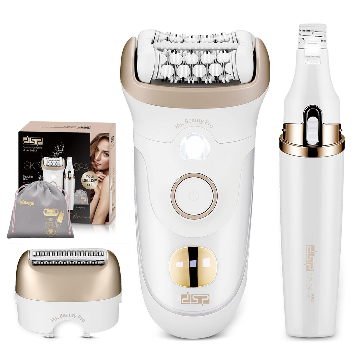 DSP 4 in 1 Beauty Set Lady Shaver with Removable Heads for - DSP Official Imagery - 1