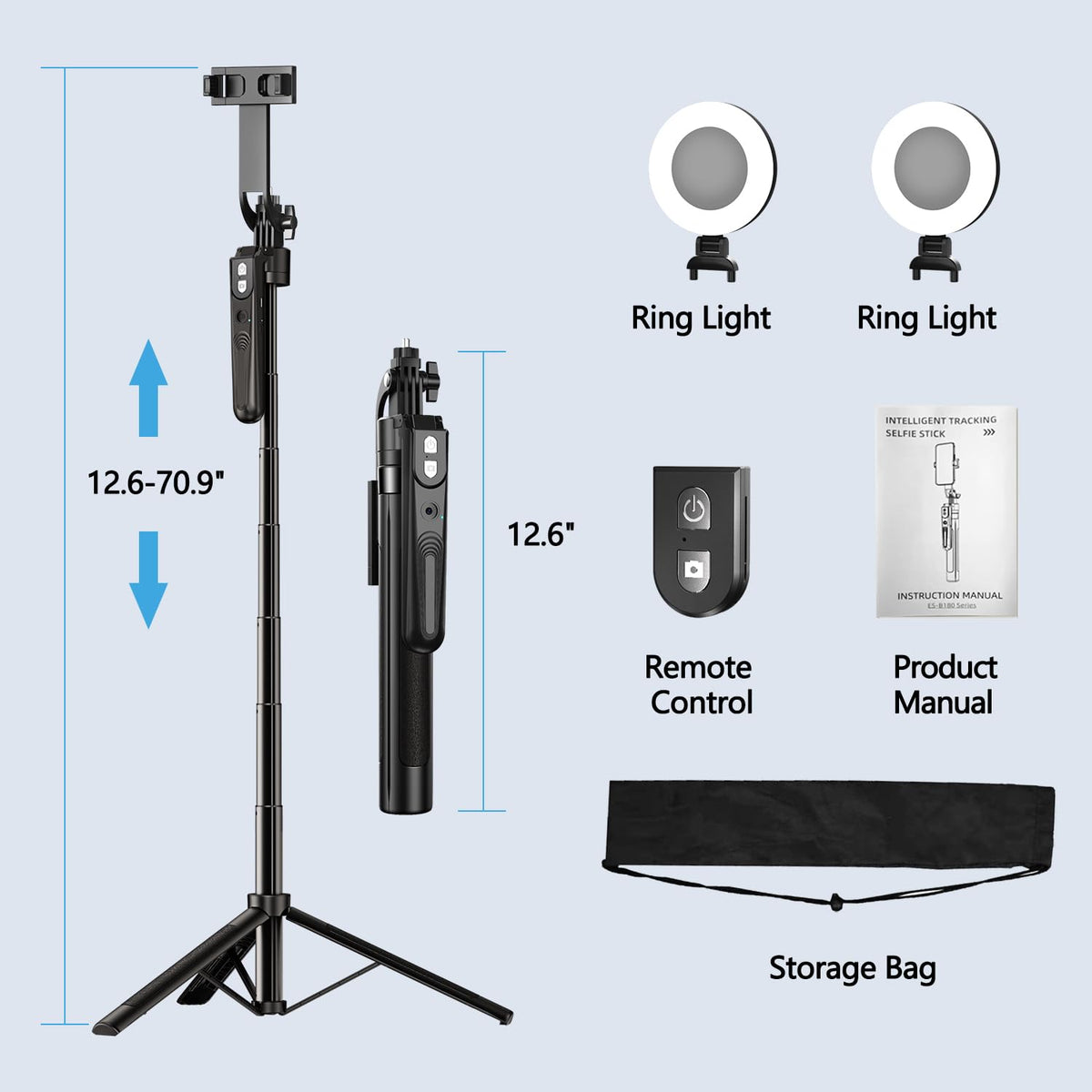 70 9 Auto Face Tracking Selfie Stick Tripod for iPhone with - yAyusi Official Imagery - 7