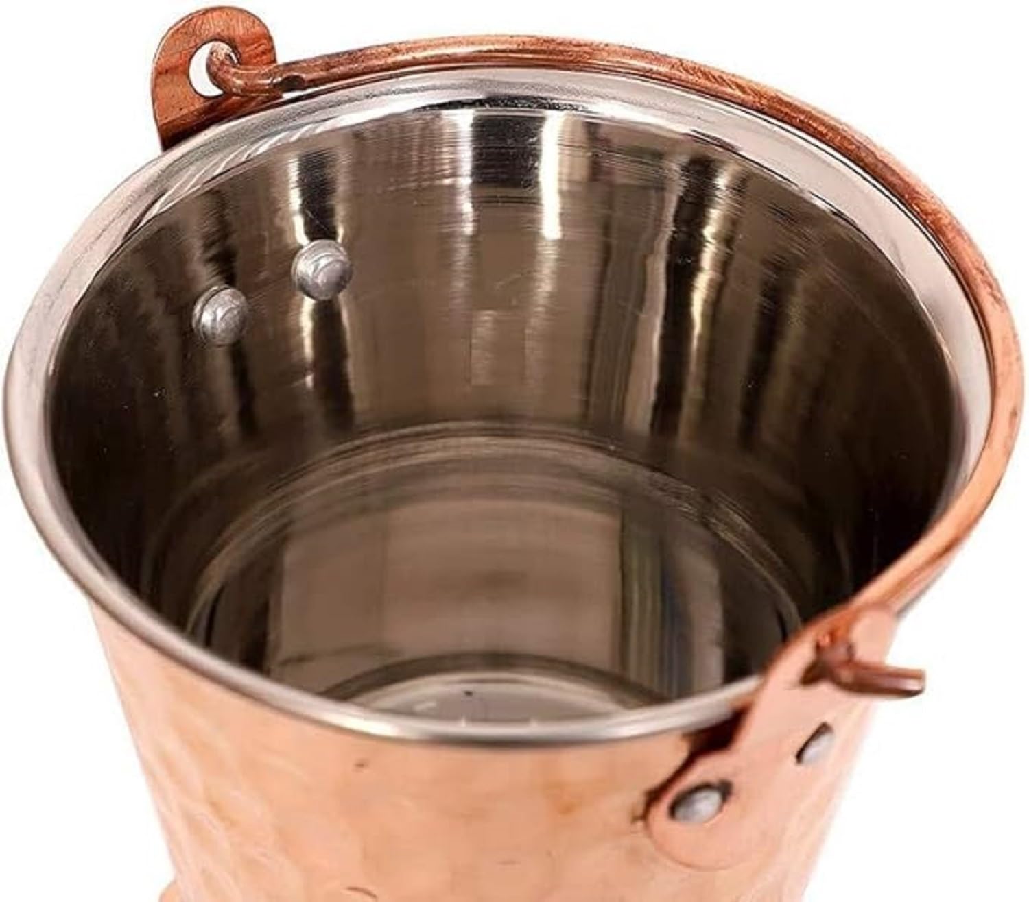 Steel Copper Bucket Balti for Serving Dishes Copper Item Copper Utensi - View 4