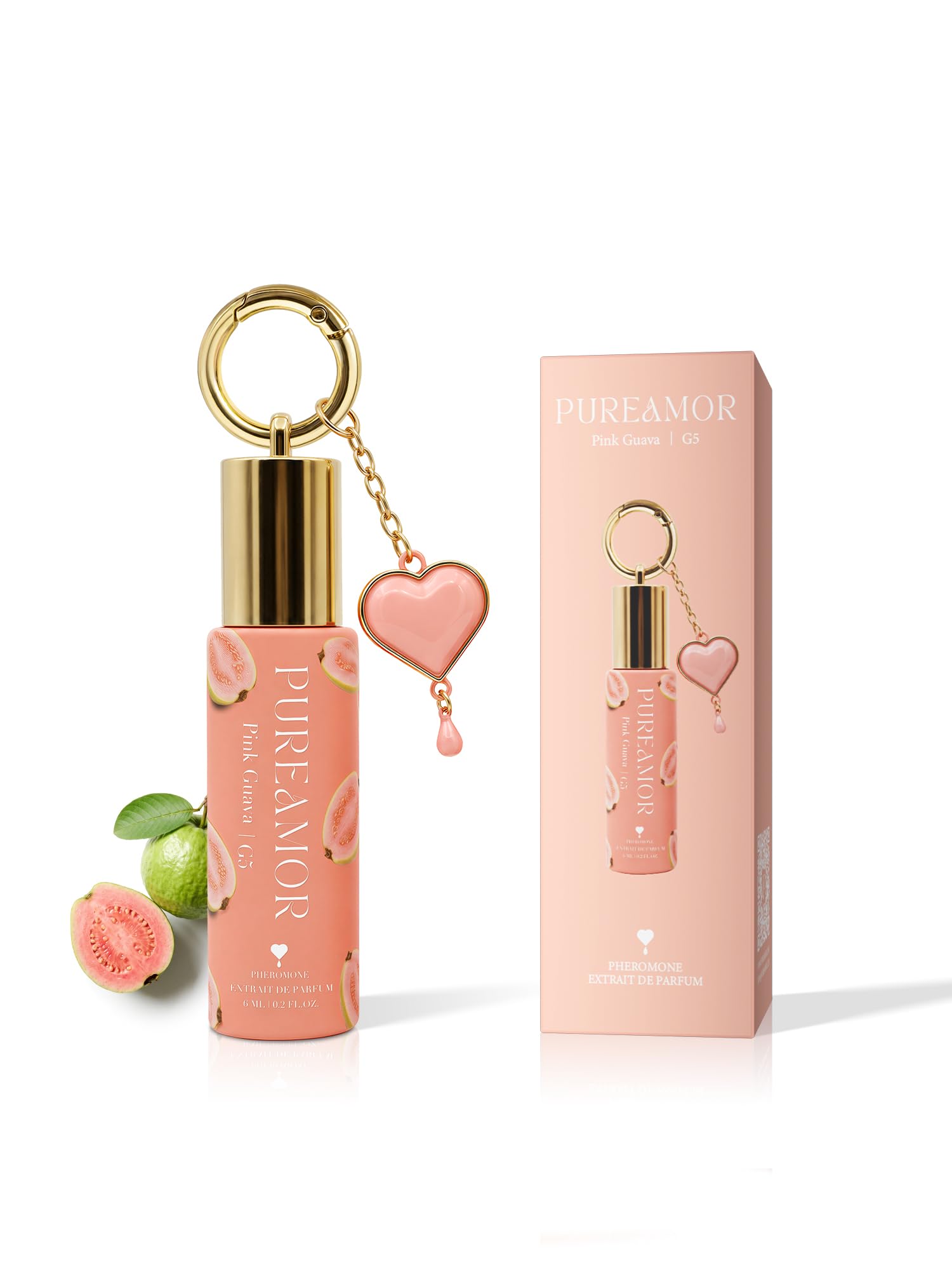 PUREAMOR Pink Guava Perfume Oil for Women, Pheromone Infused - Product Imagery