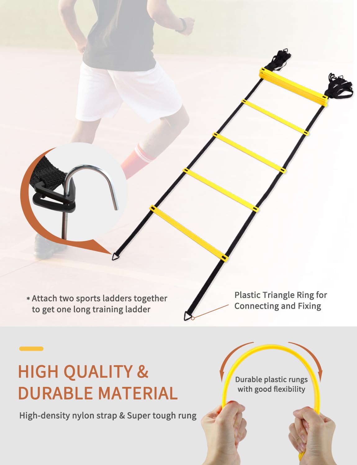 GHB Agility Ladder Football Training Equipment Set - GHB Official Imagery - 6