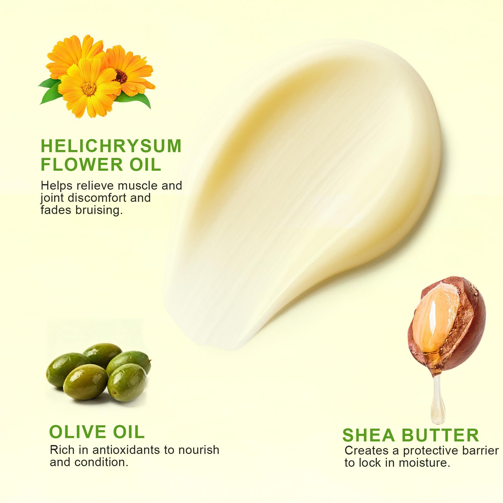 Morovan Helichrysum Bruise Balm skin moisturizer and muscle relief balm in a jar, designed for skin and muscle soothing.