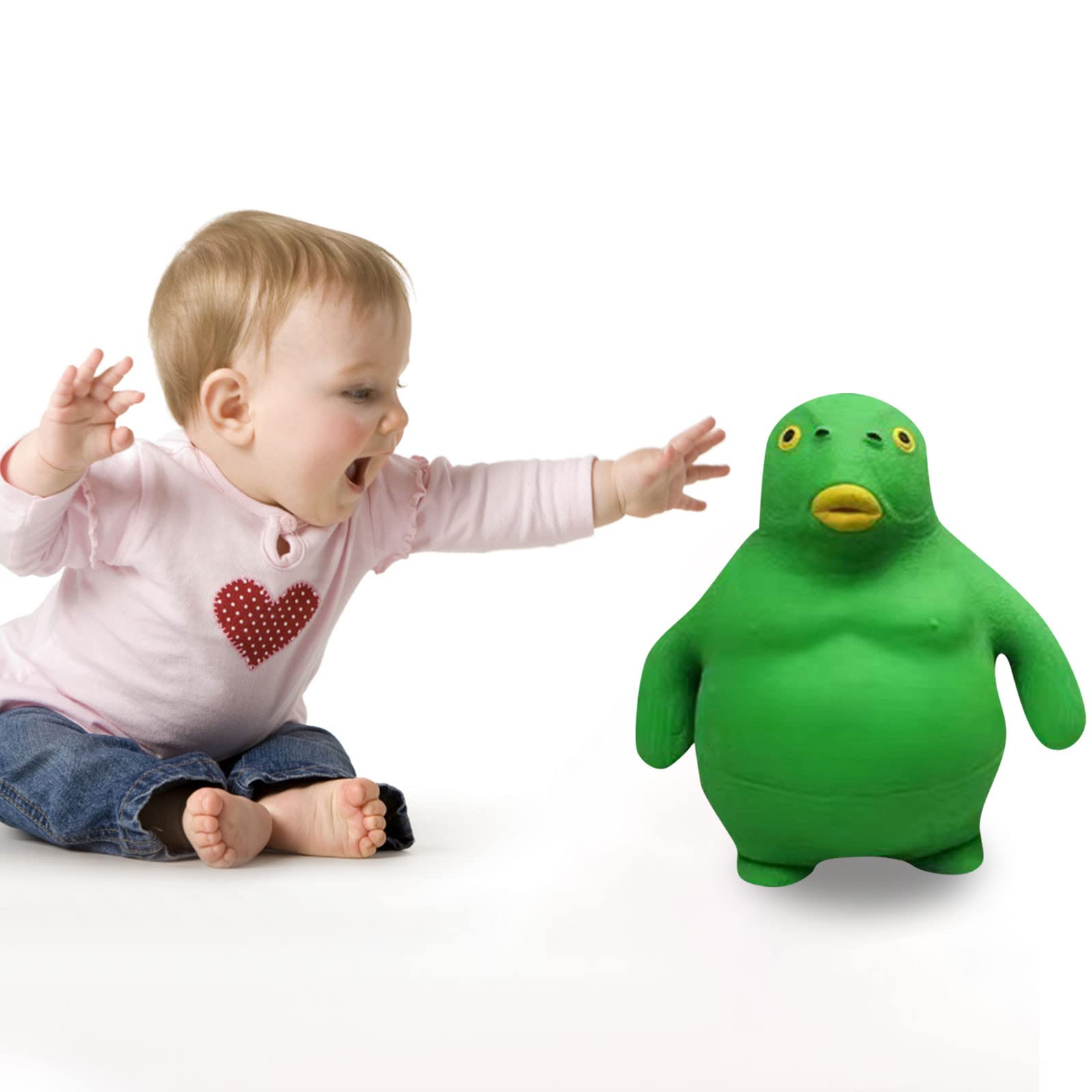 HIPIHOM Green Head Fish Toy, Decompress and Squeeze Stress Toy Figure - View 6