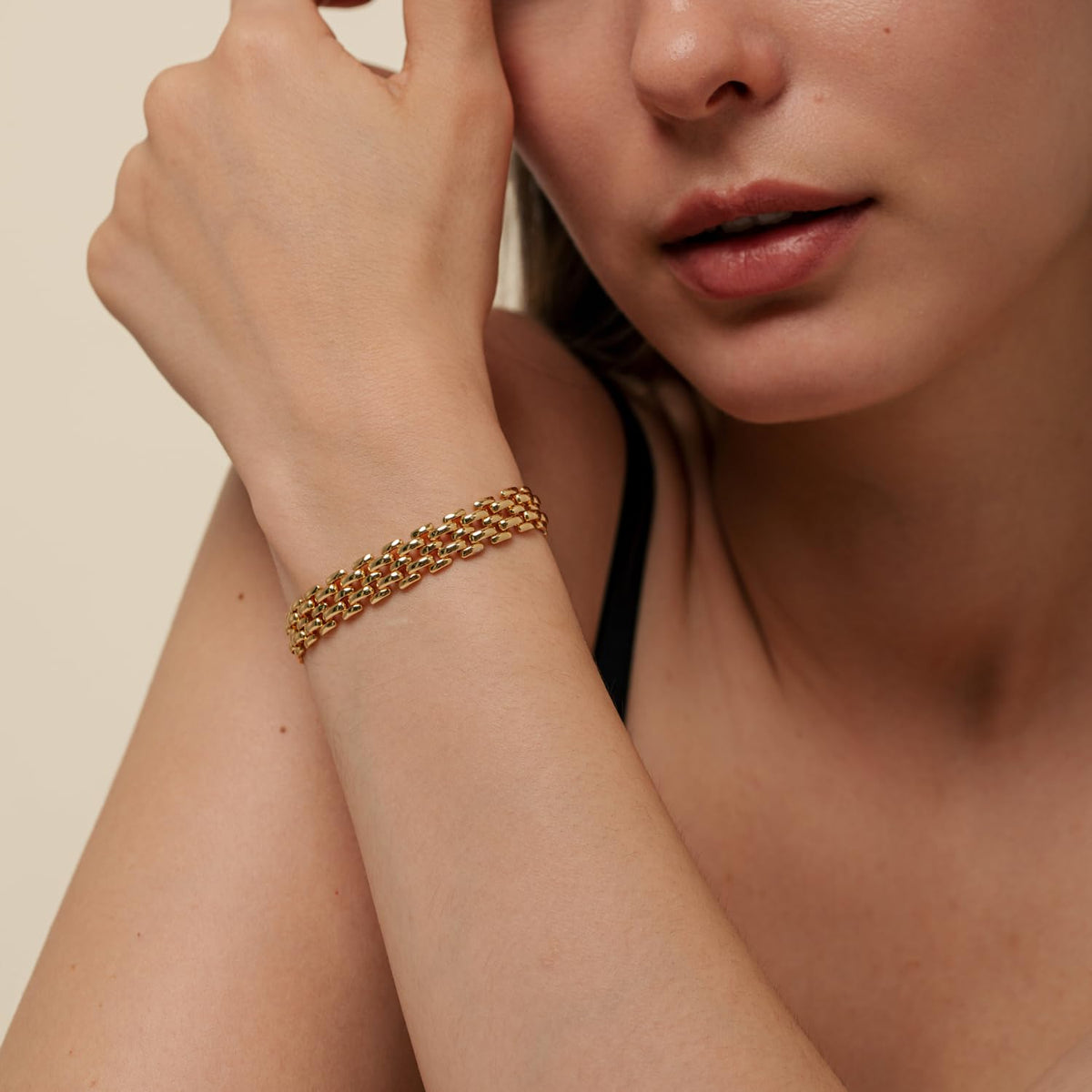 Watch Chain Bracelet for Women Cuban Link Bracelet - Belle Brighton Official Imagery - 4