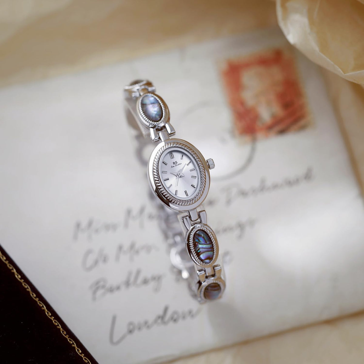 Women s Classic Dainty Pearl Shell Arabic Numerals Oval - CARLIEN Official Imagery - 3