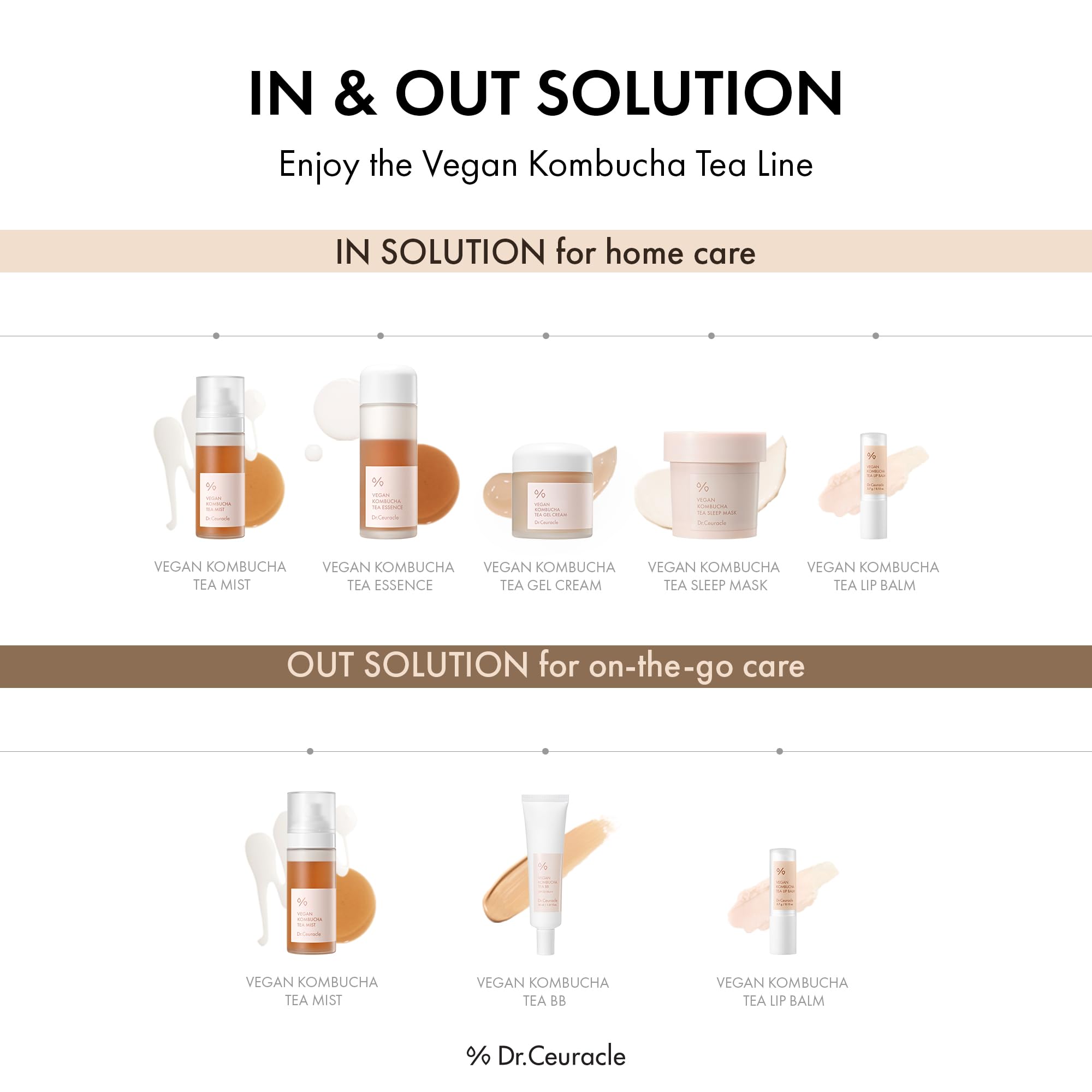 Dr Ceuracle Vegan Kombucha Tea Special Set Essence Gel Cream - Dr.Ceuracle Official Imagery - 5