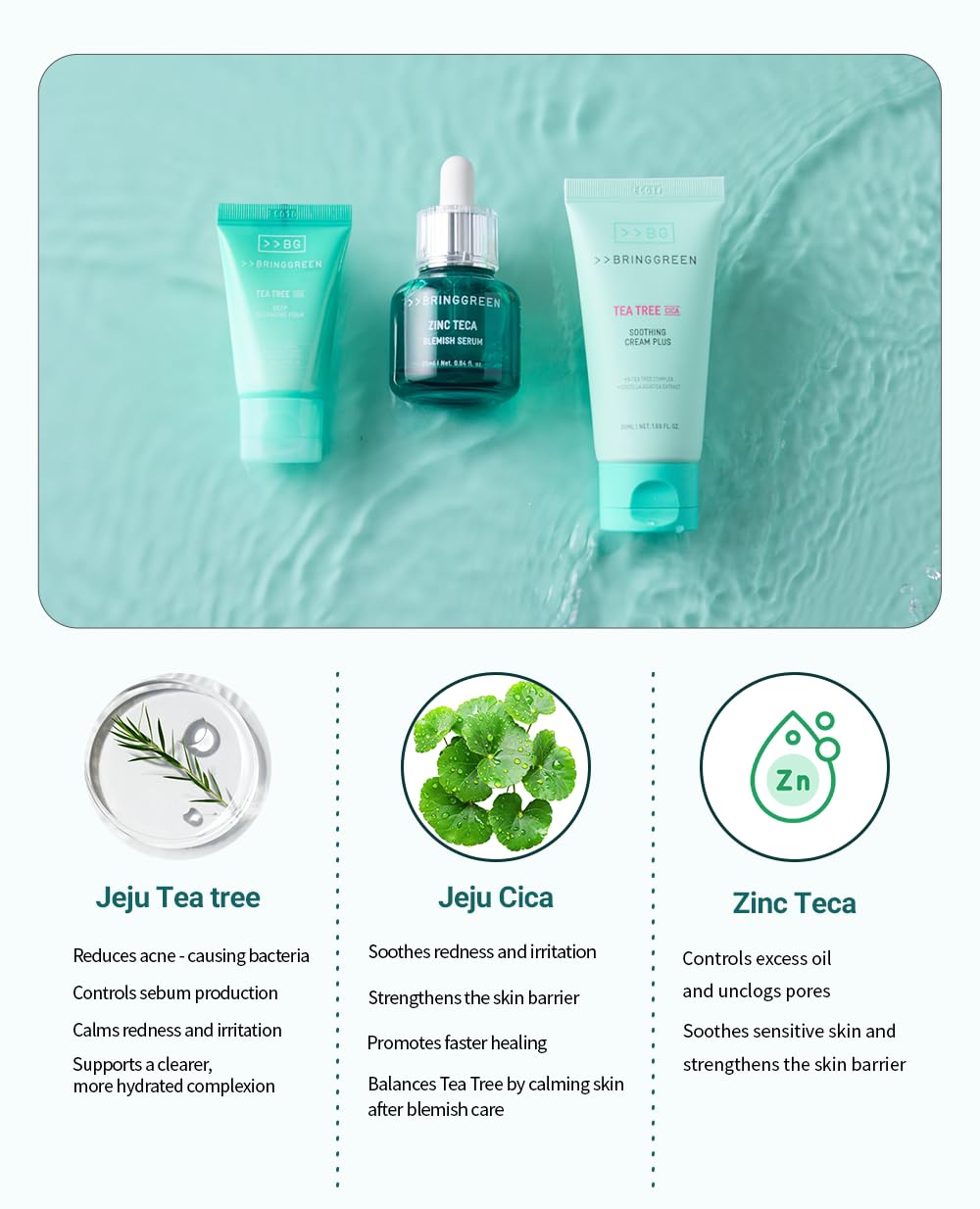BRING GREEN TEA TREE CICA SET - BRING GREEN