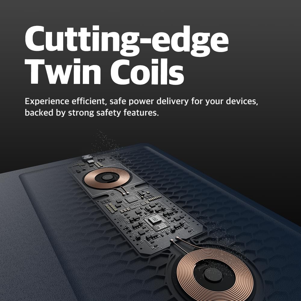 POUT H3 PRO Dual Qi Wireless Charging Mouse Pad Dual Fast - POUT Official Imagery - 4