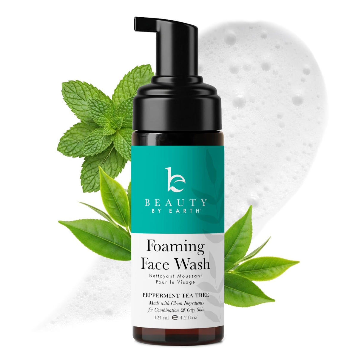 Foaming Face Wash Cleanser USA Made with Natural Organic - Beauty by Earth Official Imagery - 2