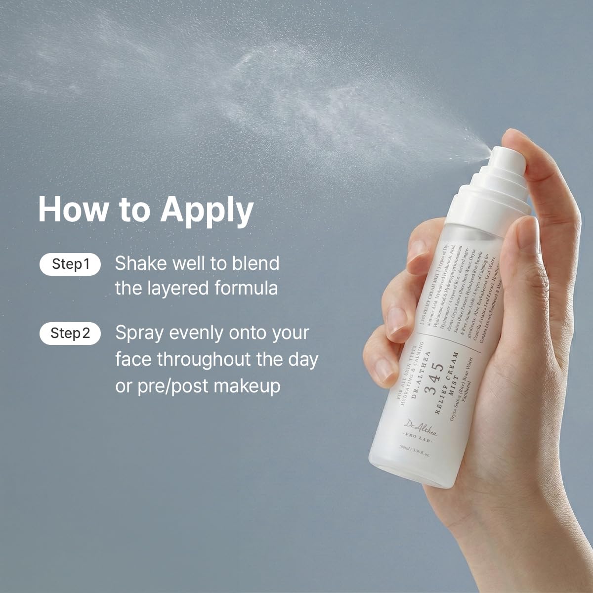 Dr.Althea 345 Relief Cream Mist, Korean Vegan Skin Care, 3.38 Fl Oz - Dr.Althea Official Product View 7