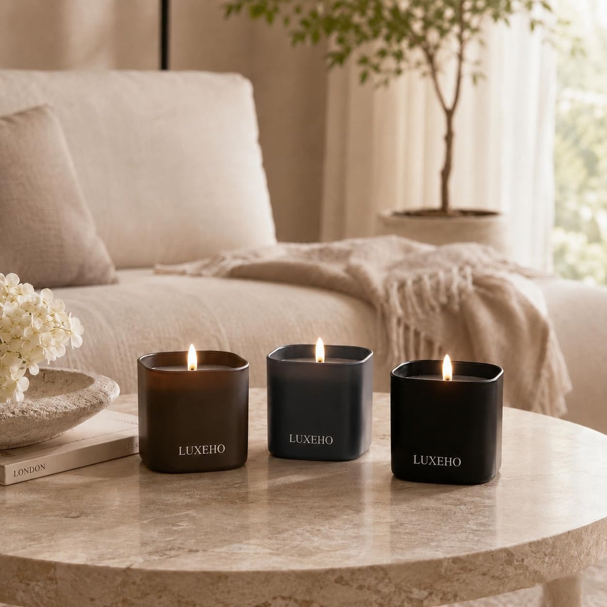 Luxury Scented Candle Set 3 Pack - LUXEHO Official Imagery - 6