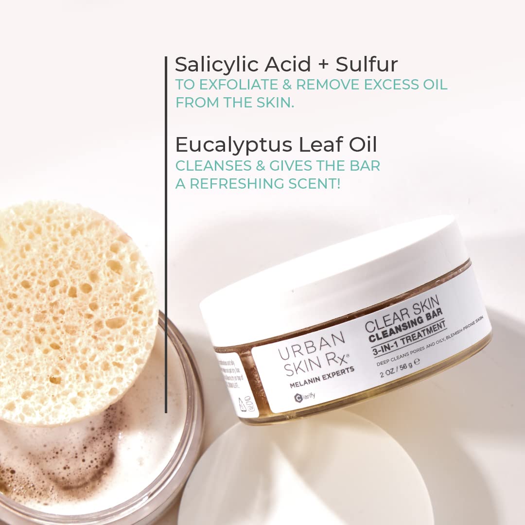 Urban Skin Rx Clear Skin 3 - 1 Daily Treatment Cleansing Bar & Exfo - Urban Skin Rx Official Product View 3