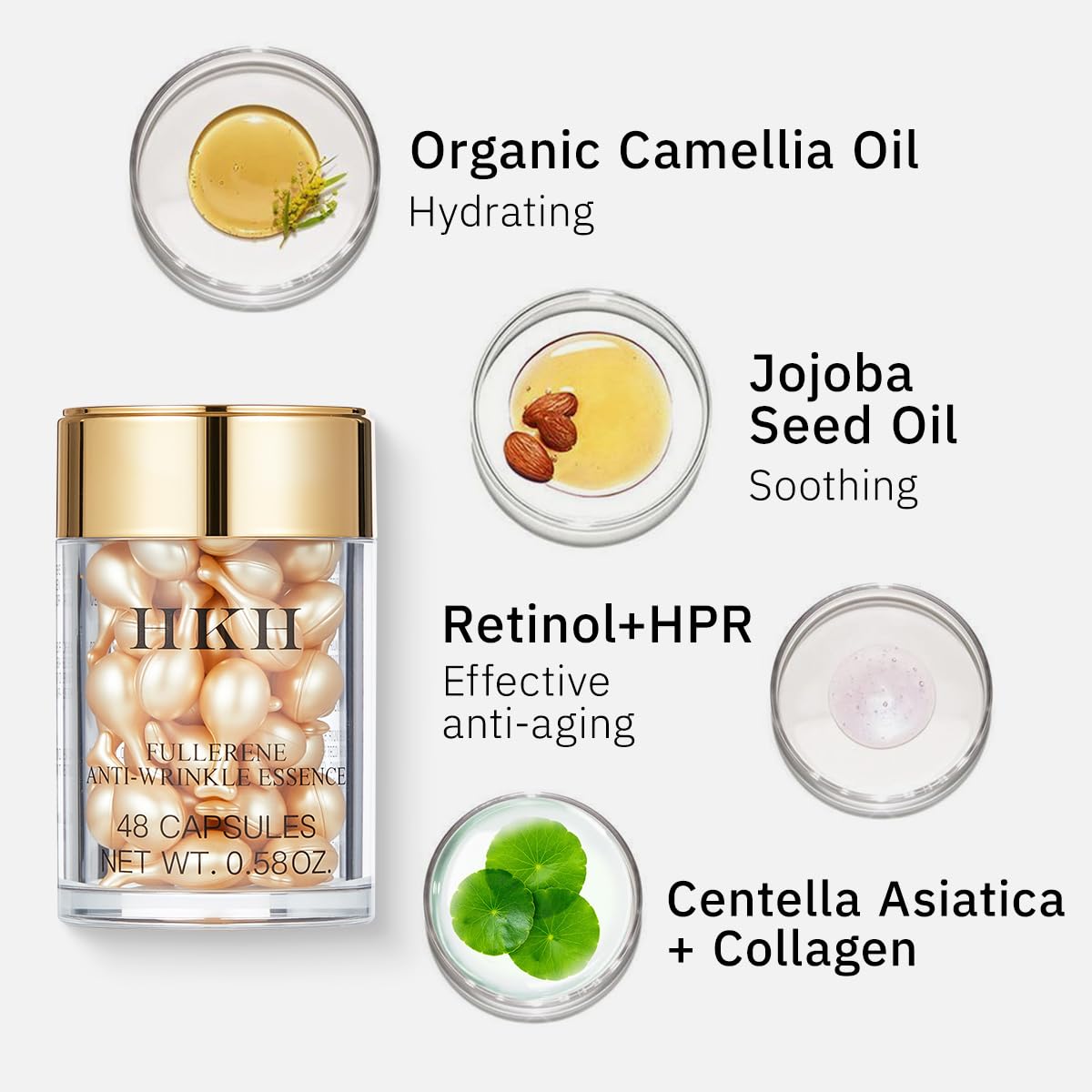 HKH Vitamin C Serum Capsules For Face 48 Caps Anti Aging - HKH Official Imagery - 4