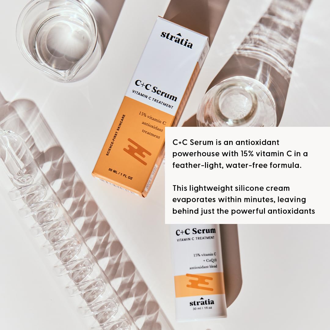 Stratia C+C Vitamin C Serum – 15% Potent Formula with 10% - Stratia