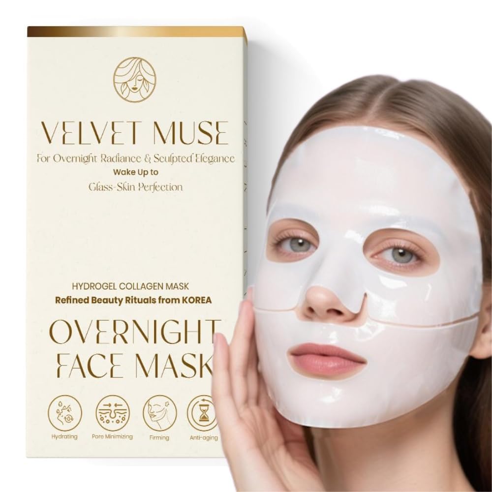 VELVET MUSE Collagen Face Mask – Korean Glass Skin Overnight - VELVET MUSE