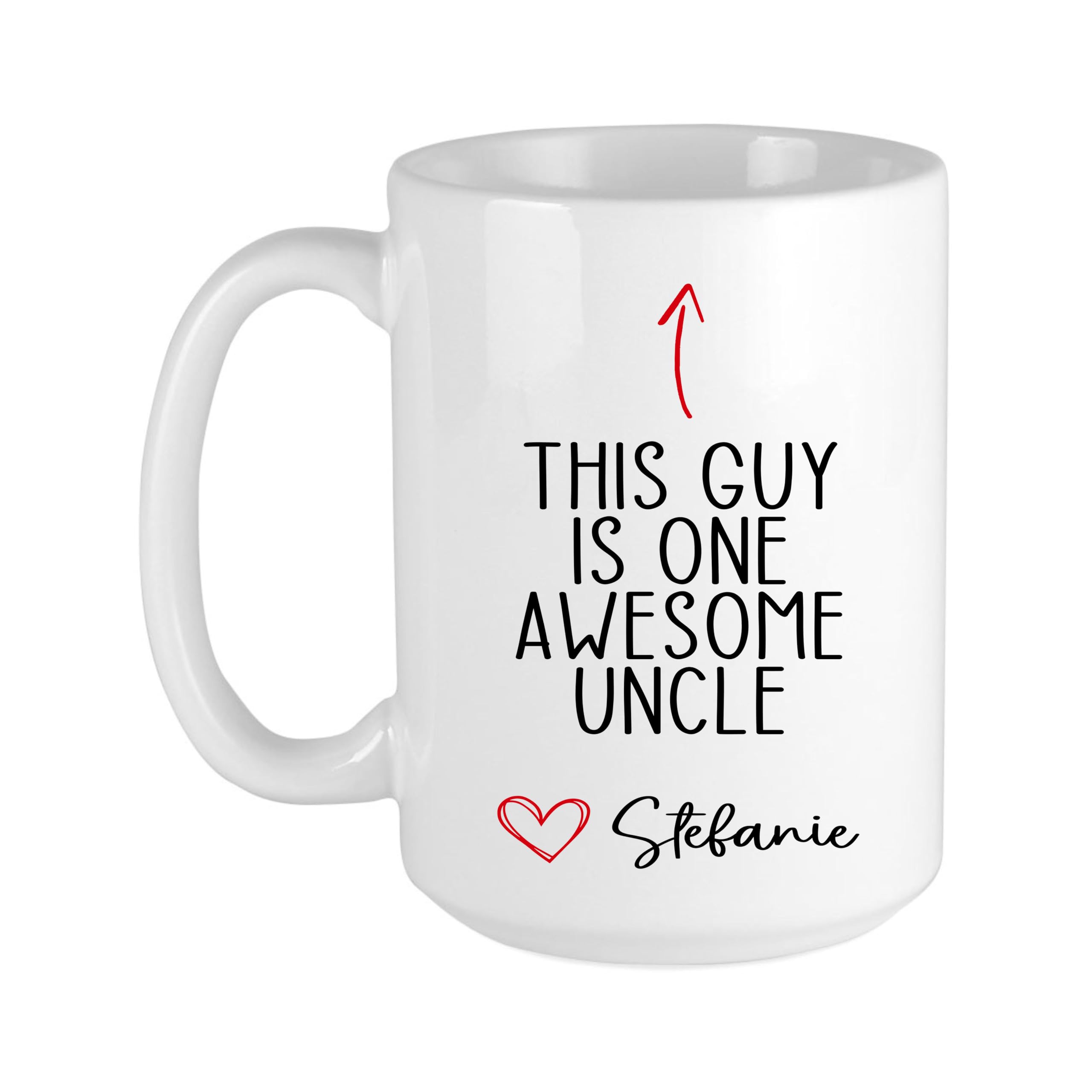 Handmade This Guy Is One Awesome Uncle Coffee Mug, Personalized Gift f - View 1