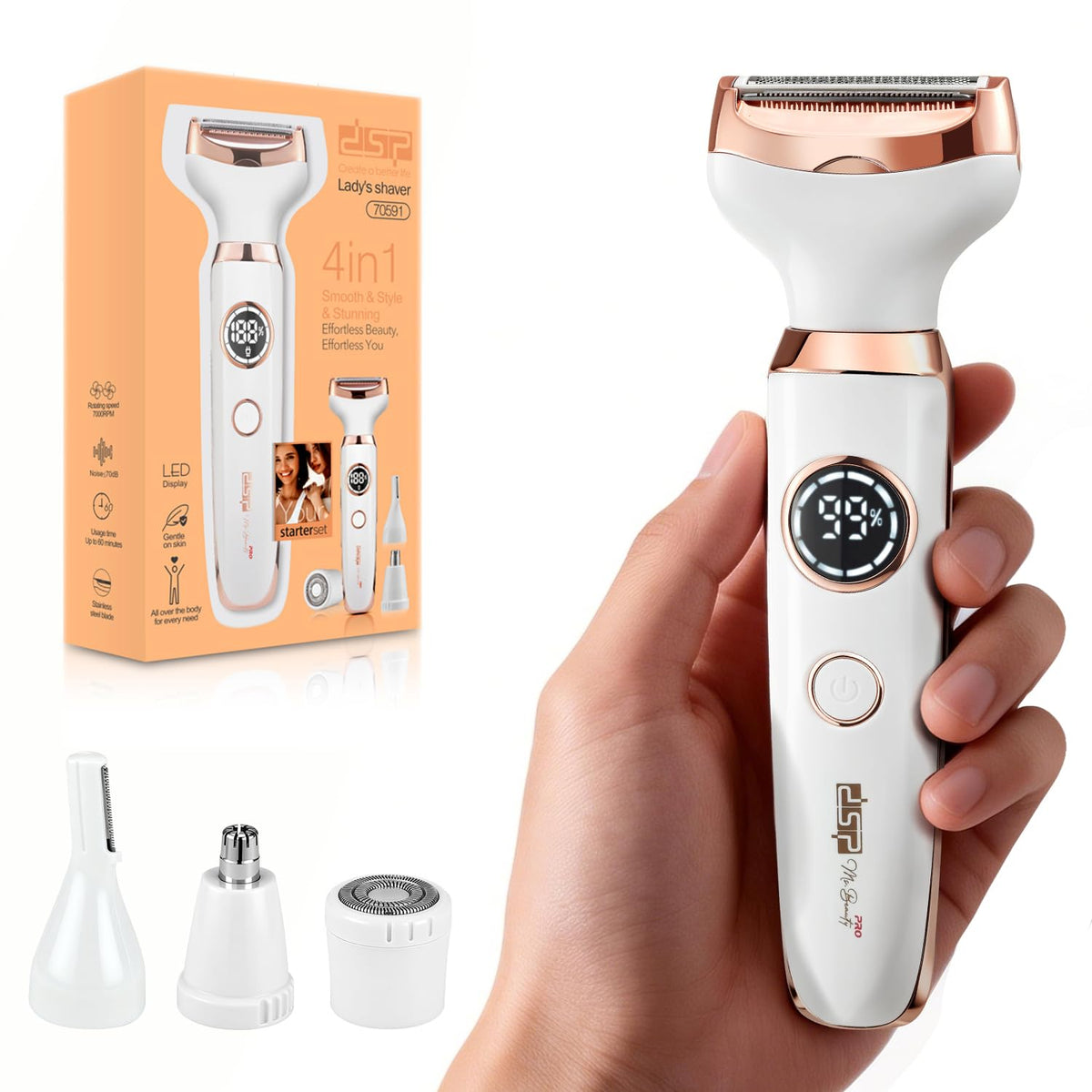 DSP 5 in 1 Ladies Grooming Kit IPX7 Waterproof for Eyebrow - DSP Official Imagery - 8
