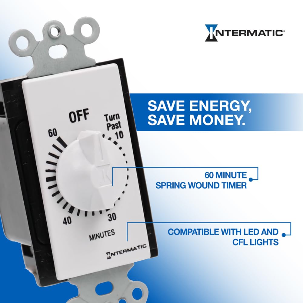 Intermatic SW60MWK 60 Minute Spring Wound Timer White - Intermatic Official Imagery - 4