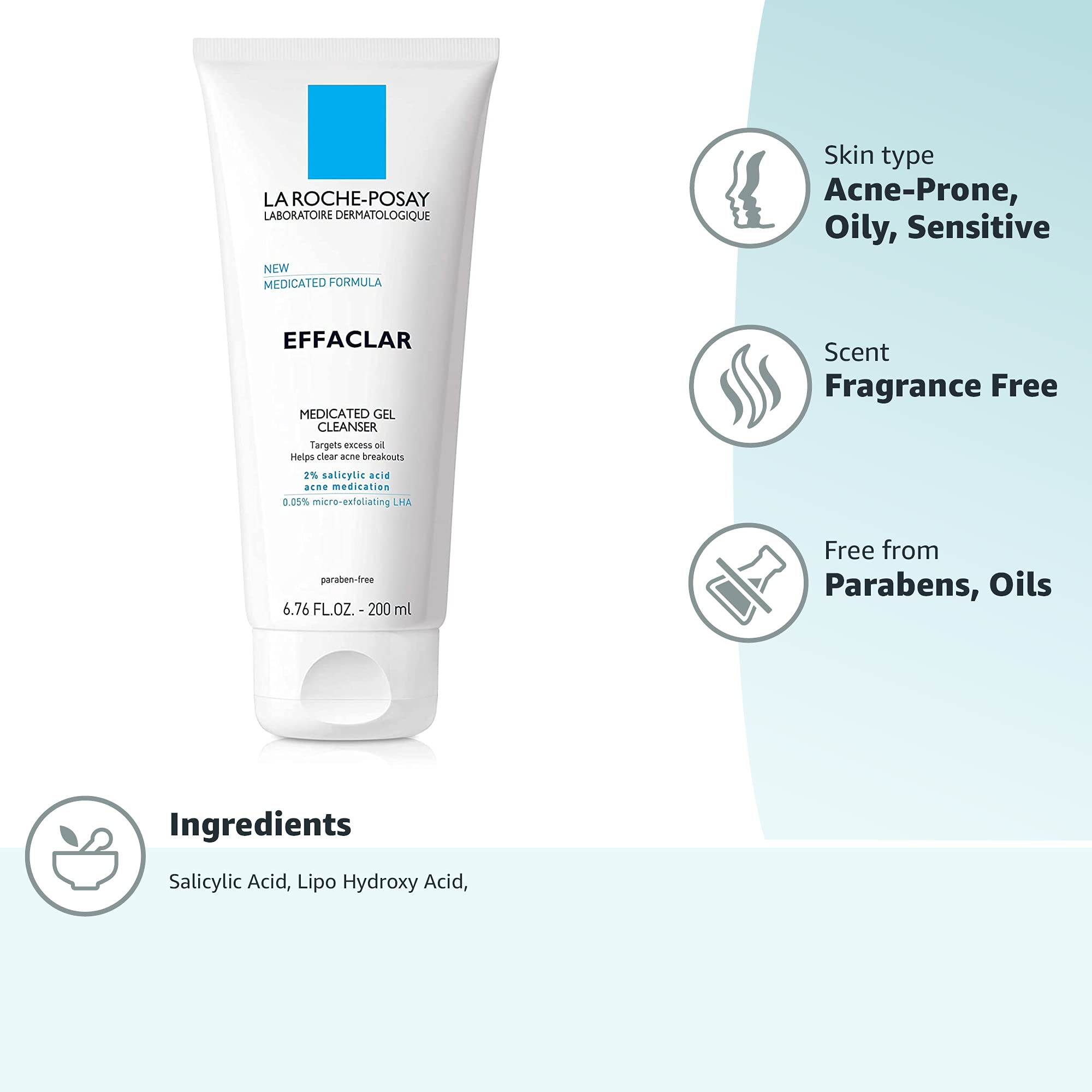 Elefair Tech La Roche - Posay Effaclar Medicated Acne Face Was - Elefair Tech Official Product View 10