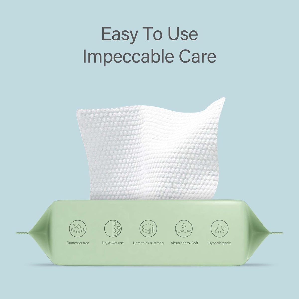 Unifree Facial Towel l Disposable Dry Wipes l 4 pack Value - UNIFREE Official Imagery - 4
