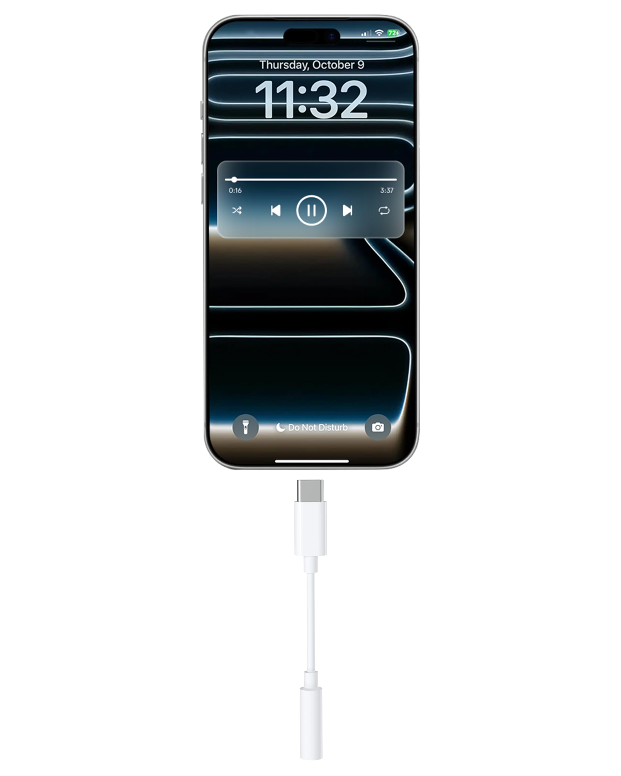 ZOOAUX PRO 2-pack USB C to 3.5mm headphone adapter for iPhone, Samsung Galaxy, and Pixel in white, compatible with high-fidelity audio.