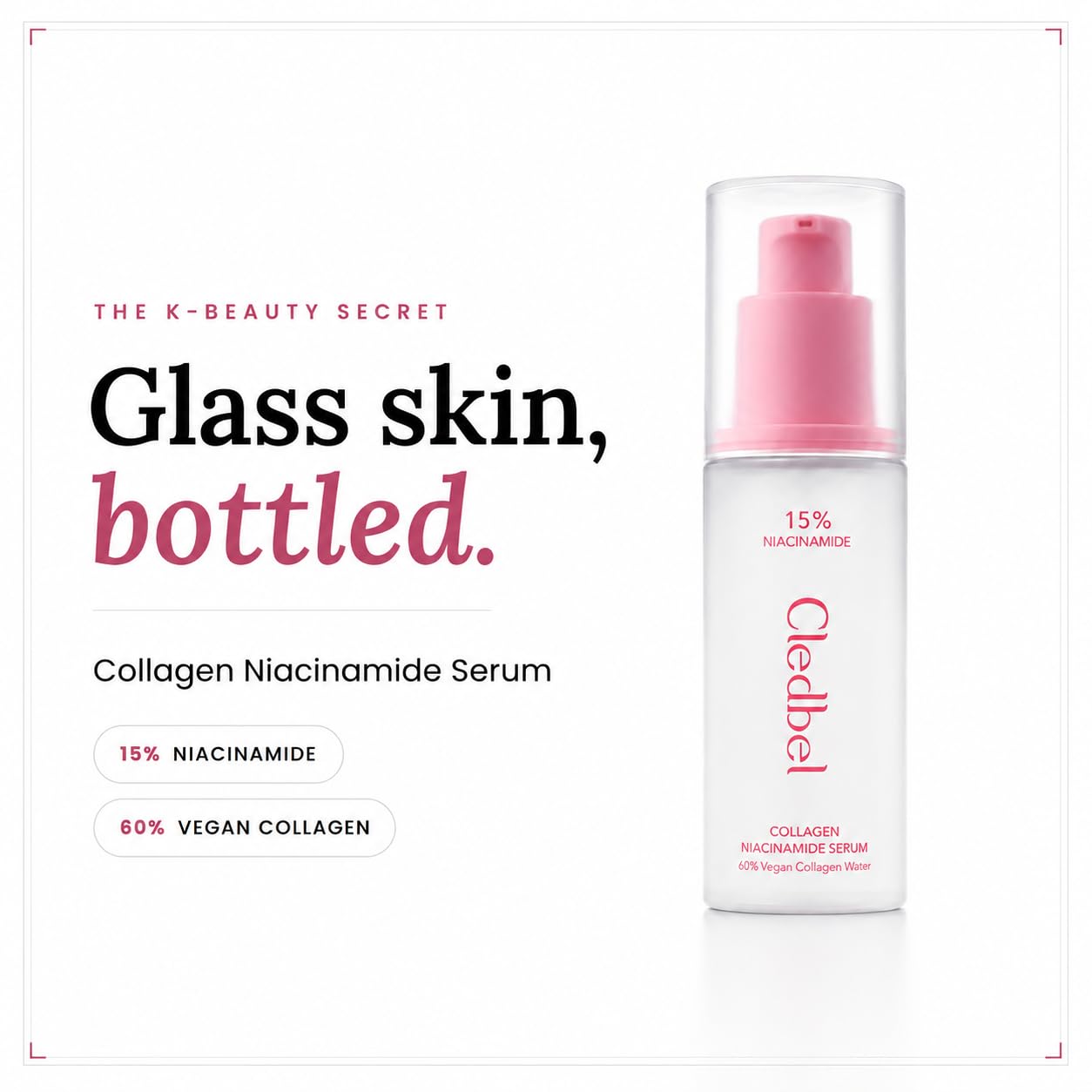 Collagen Niacinamide Serum, For Discoloration/Minimizing Large - Cledbel