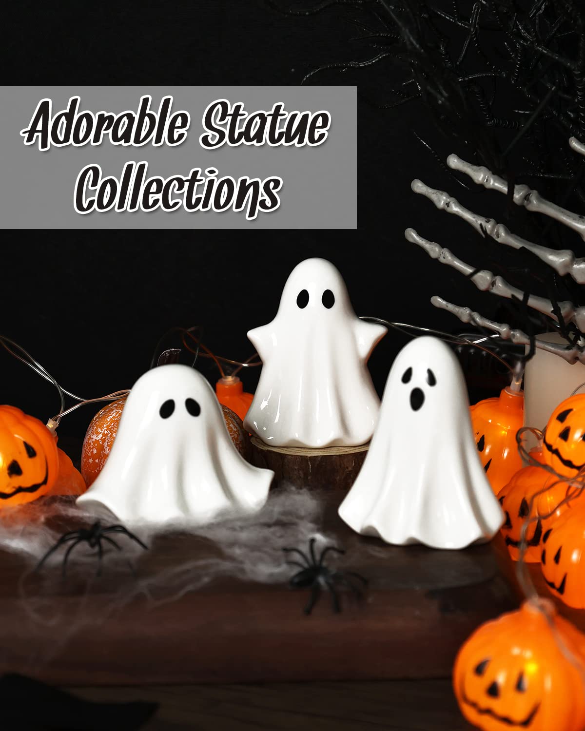 Tuitessine Ceramic Ghosts Small Scary Ghost Figurine - Tuitessine Official Imagery - 7