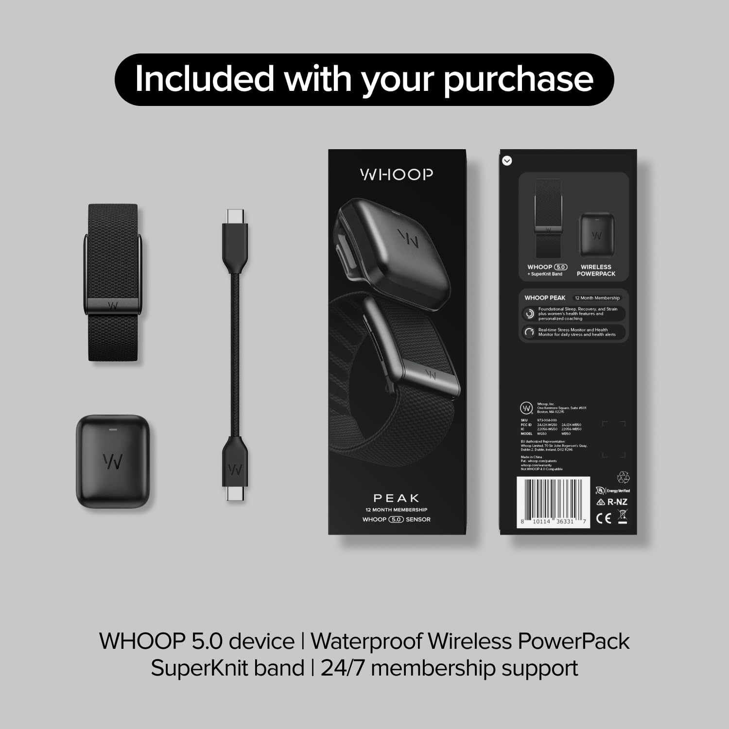 WHOOP 5.0/MG Activity Tracker - 12 Month Membership - Health and Fitne - View 5
