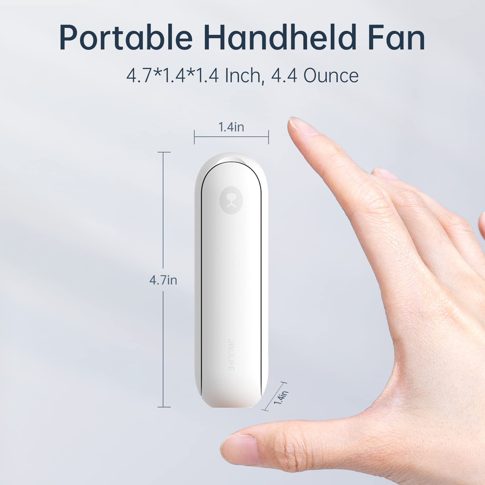 JISULIFE Portable Handheld Fan, 3 In 1-Fan, Power Bank, Flashlight, Wh - View 2