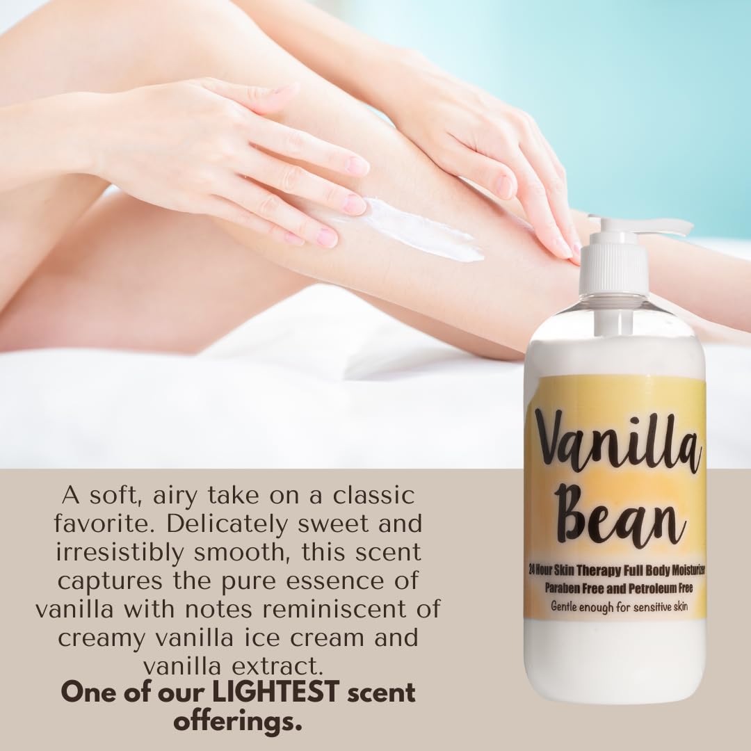 The Lotion Company 24 Hour Skin Therapy Lotion, Full Body Moisturizer, Paraben Free, Made in USA, Vanilla Bean Fragrance, w/ Aloe Vera, 16 Ounces - The Lotion Company Official Product View 6