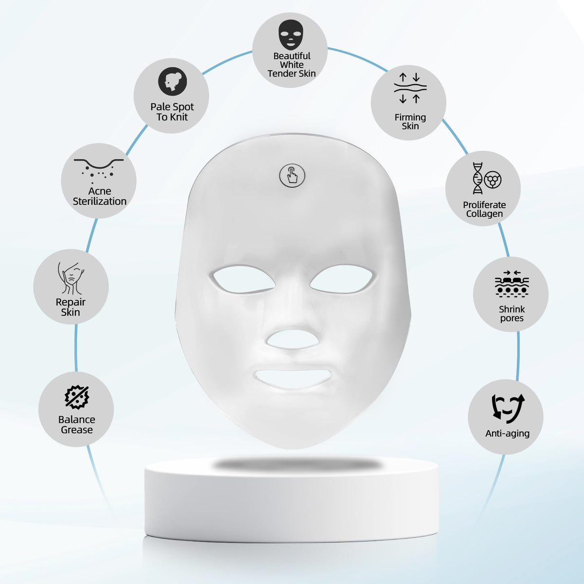 Red Light Therapy for Face Blue LED Light Therapy Mask 7 1 - KNNKNN Official Imagery - 3