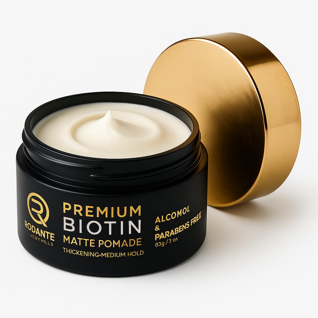 Biotin Matte Cream Texture Paste Clay Pomade Premium - Rodante Beverly Hills Official Imagery - 6