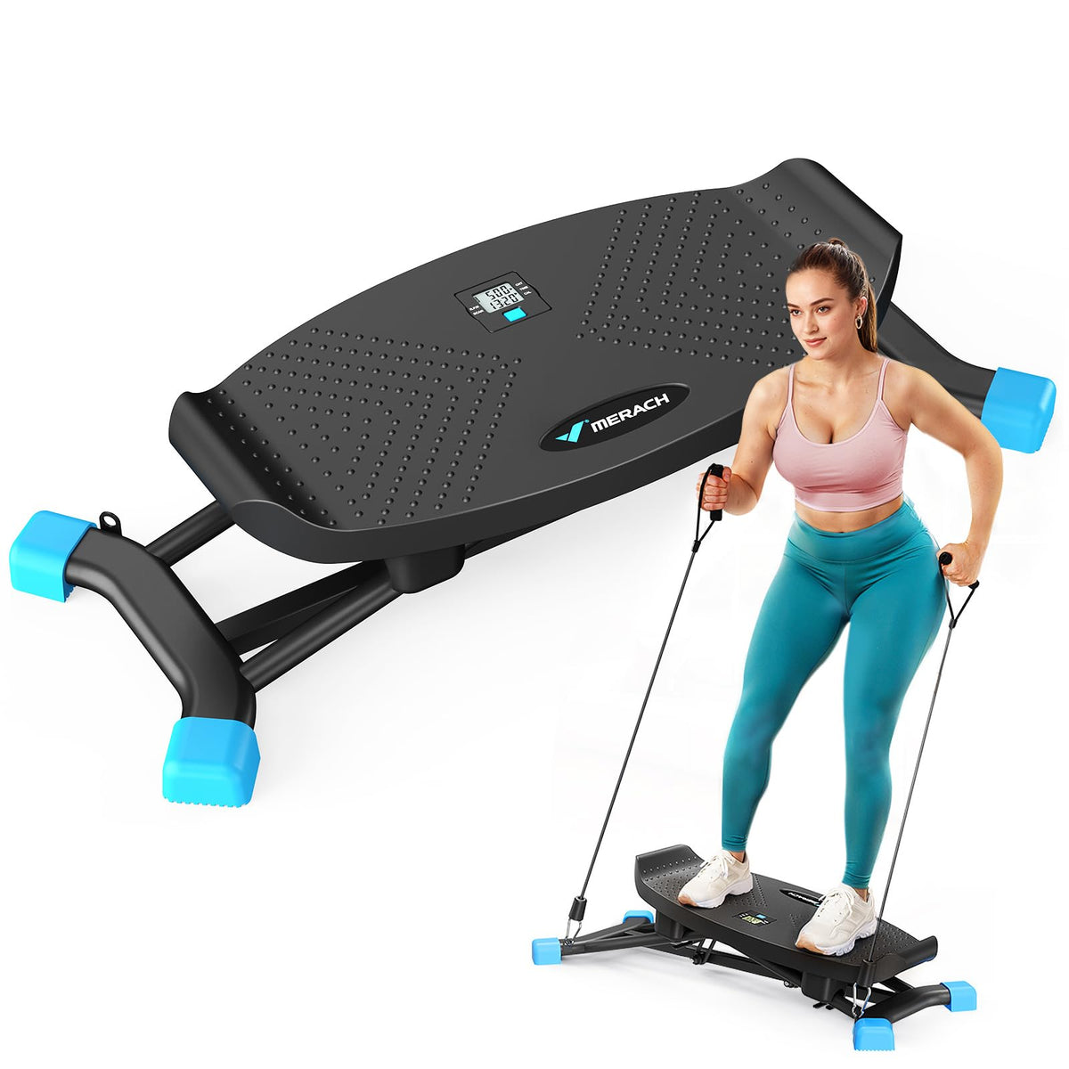 MERACH Balance Board for Adults Rocking Stepper with - MERACH Official Imagery - 2