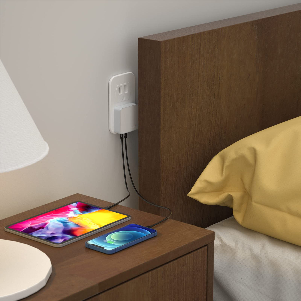 Nekmit USB C Charger Thin Flat 52W 4 Port Fast Wall Charger - Nekmit Official Imagery - 6