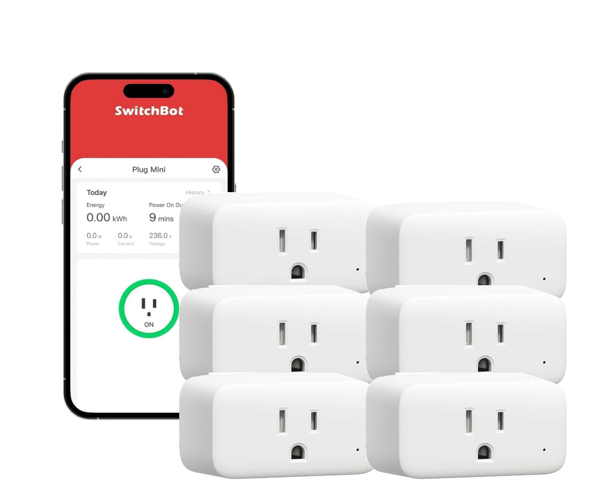 SwitchBot Smart Plug Mini 15A Energy Monitoring WiFi - SwitchBot Official Imagery - 2