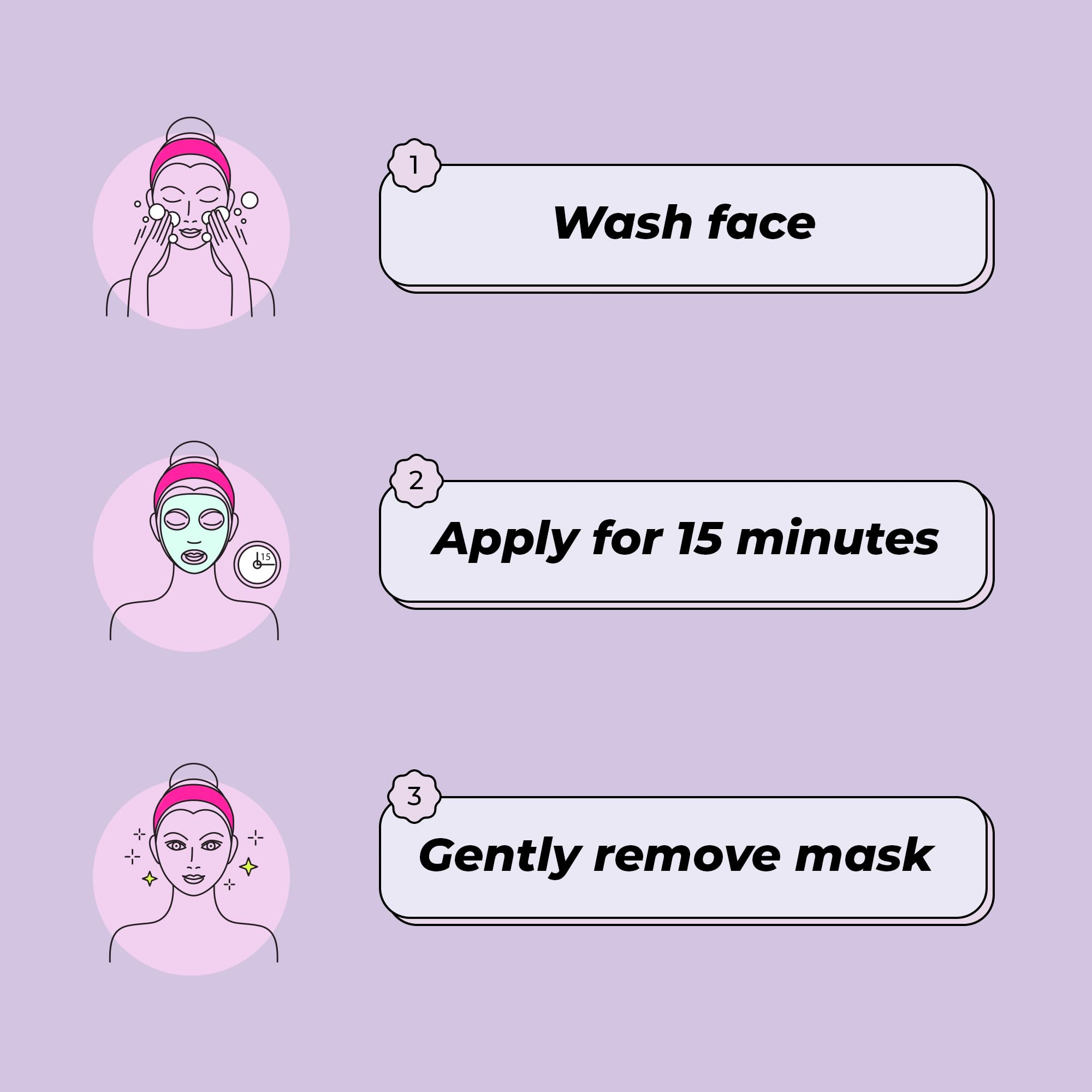 Vitamasques Korean Face Mask Set, 7-Pack Juicy Collection - Vitamasques