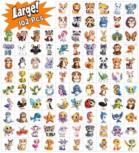 JCFIRE Larger Temporary Tattoos For Kids Stocking Stuffers, 102 - Product Imagery