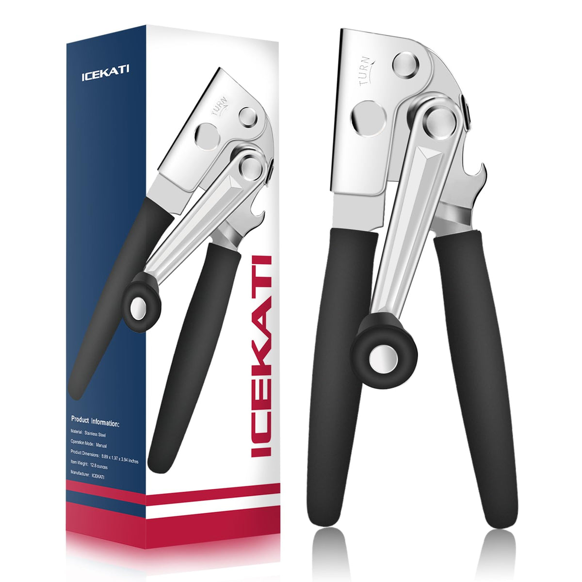 ICEKATl Commercial Can Opener Heavy Duty Folding Hand Crank - ICEKATI Official Imagery - 8