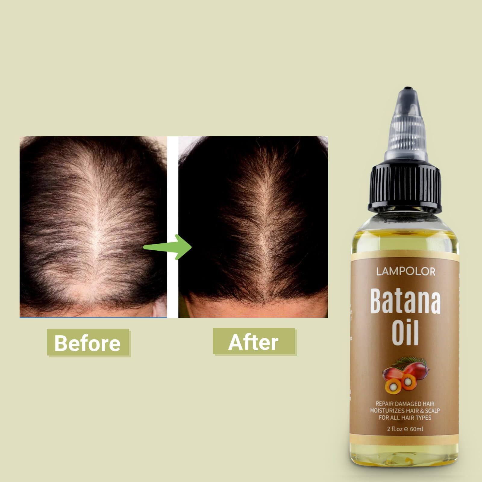 Lampolar RAW Batana Oil for Hair Growth, Dr Sebi Organic Unrefined Batana Oil - Lampolar Official Product View 8
